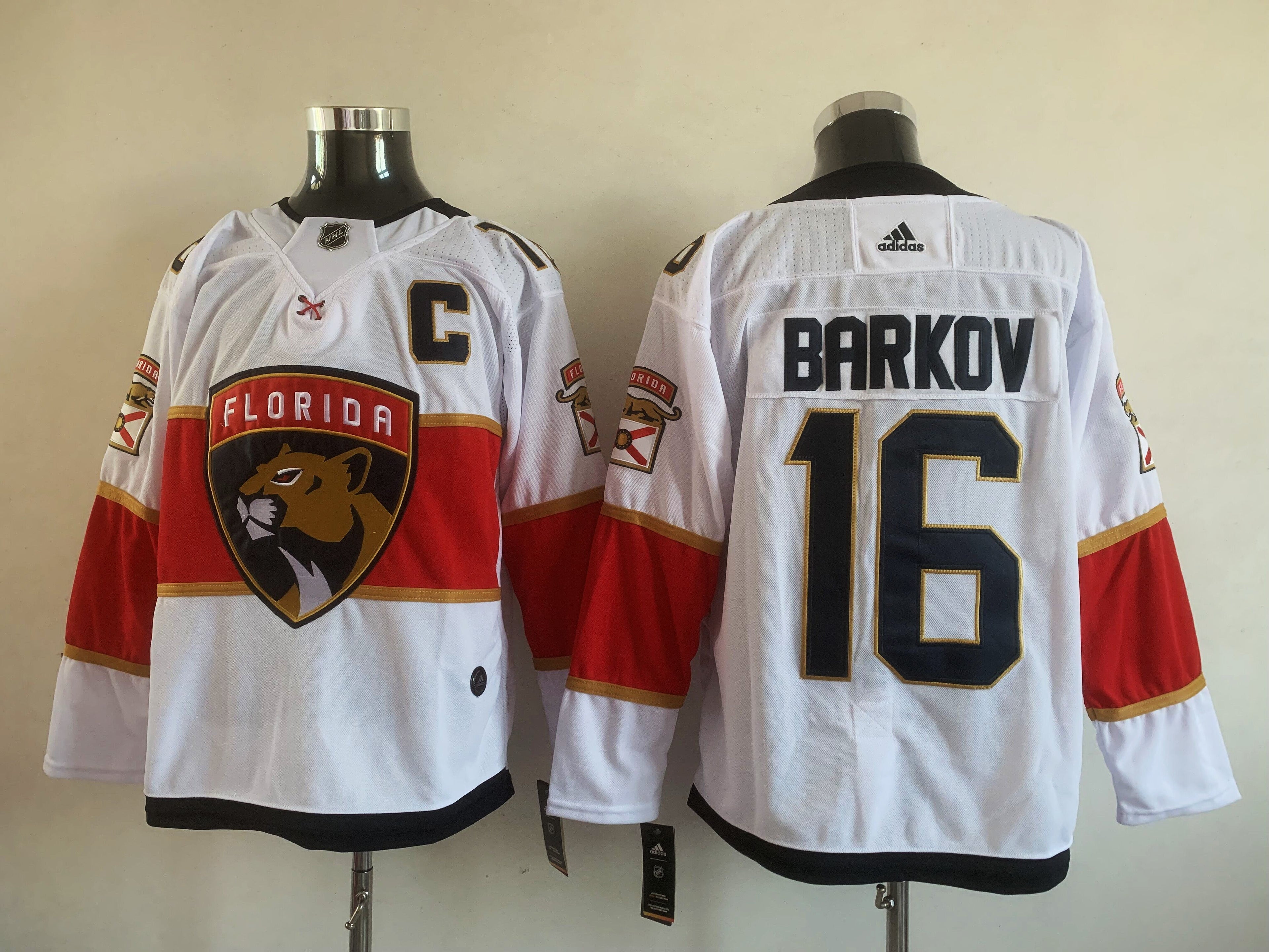 Men's Florida Panthers Aleksander Barkov #16 White Player Jerseys