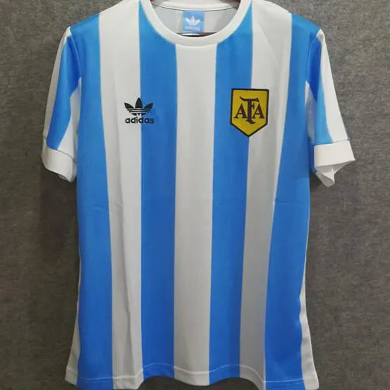 1978 Argentina Home Retro Soccer Jersey Back