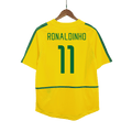 Brazil RONALDINHO #11 Home Soccer Jersey Retro 2002/03 Front