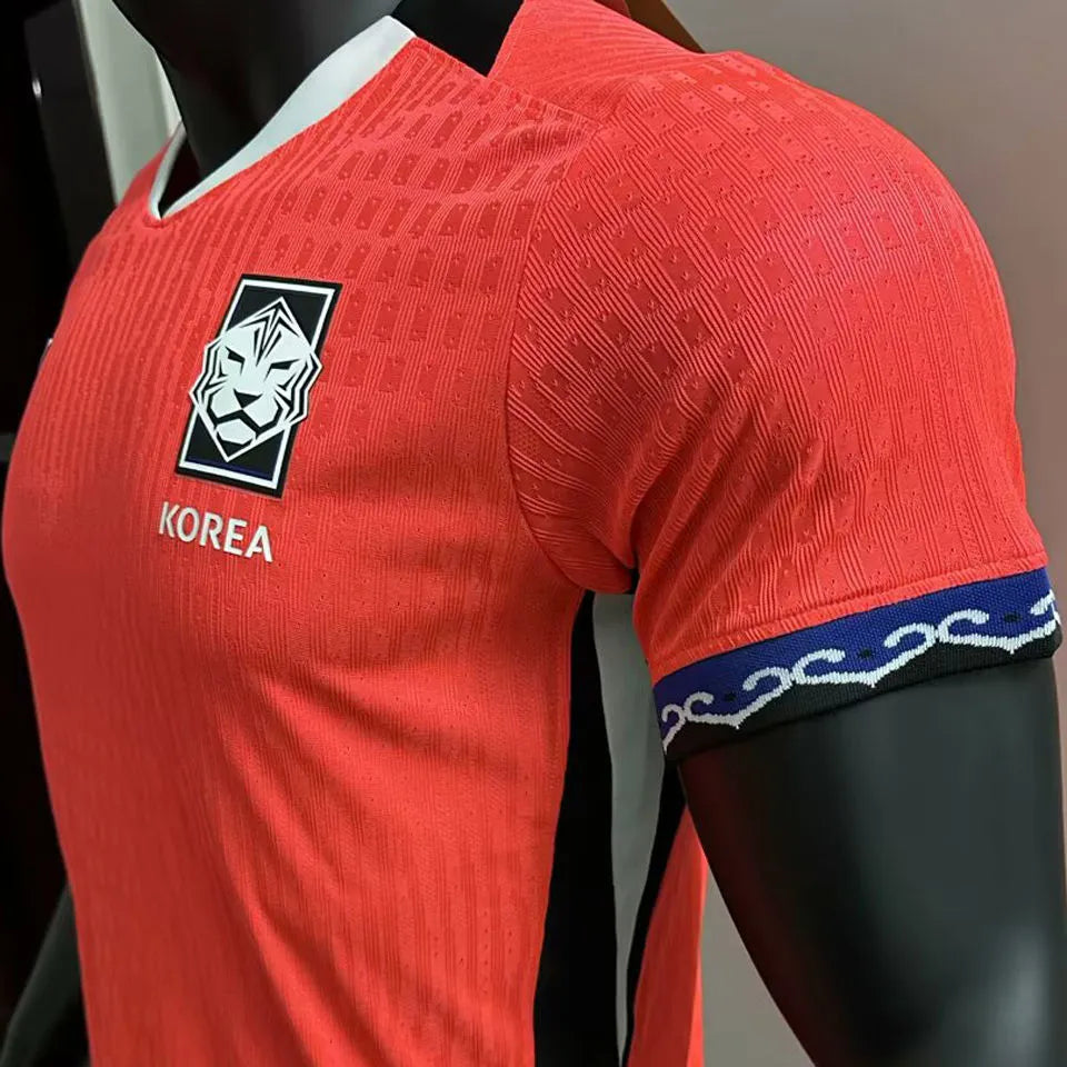 2025/26 South Korea Home Red Player Version Soccer Jersey Detail 3