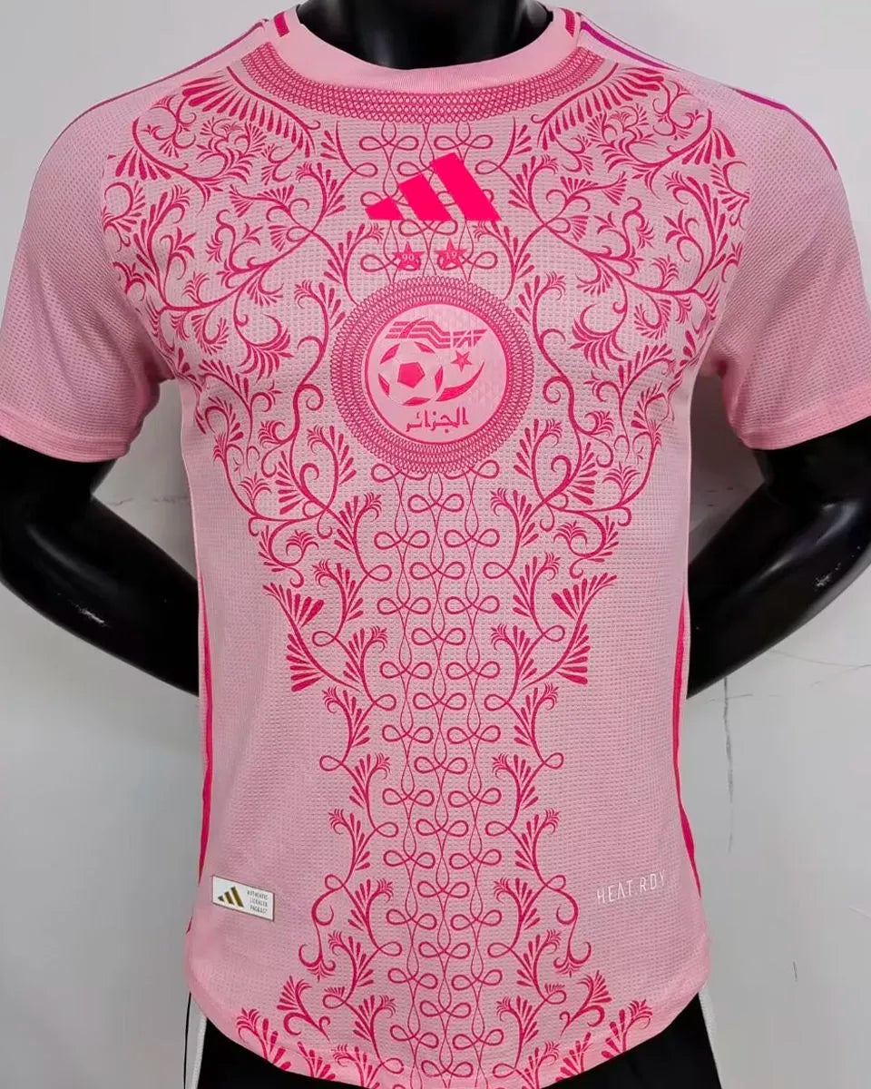 2025 Algeria Special Edition Purple; Fans Soccer Jersey Detail 3