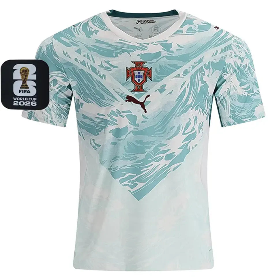 2026/27 Portugal 1:1 Quality Away Fans Soccer Jersey (Have Right Patch 有右臂章 黑底白字） Front
