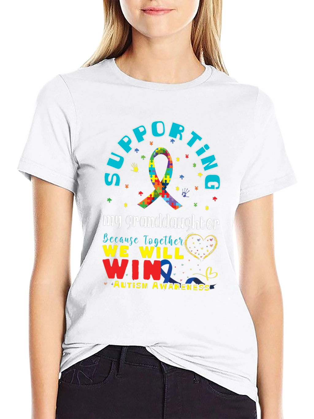 Autism Awareness Supporting My Granddaughter T-Shirt