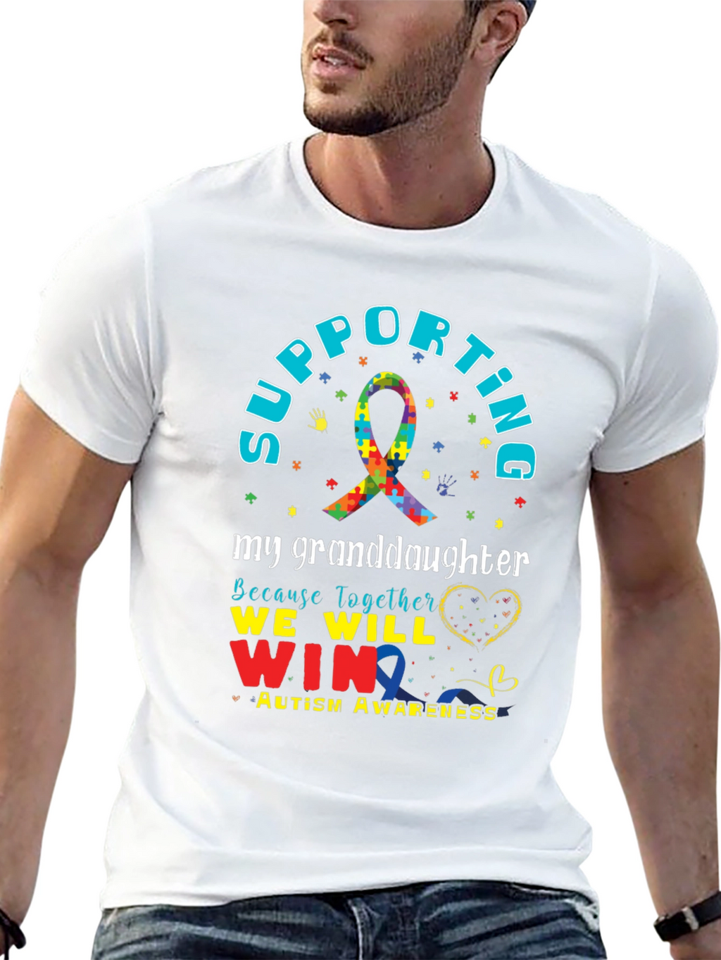 Autism Awareness Supporting My Granddaughter T-Shirt