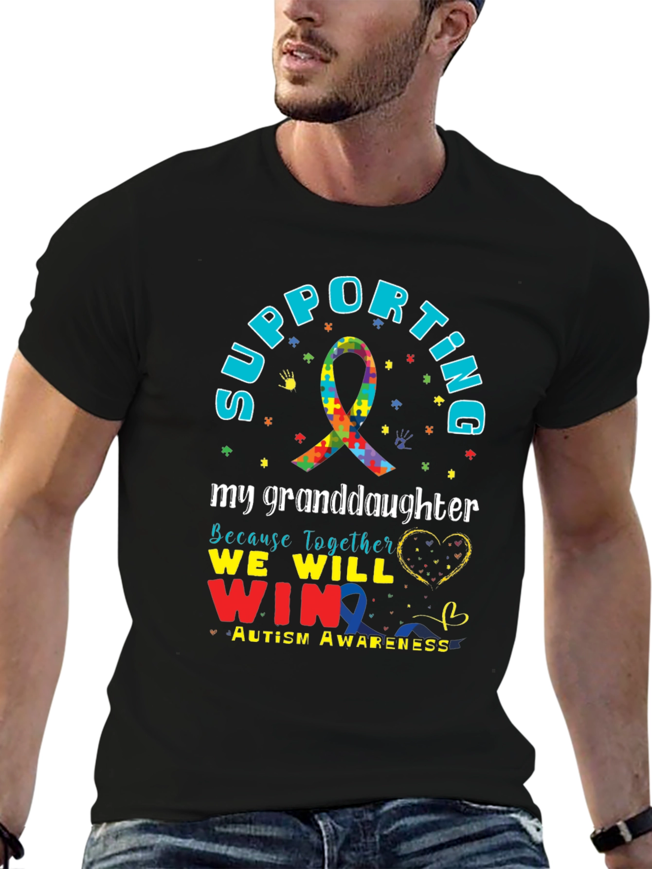 Autism Awareness Supporting My Granddaughter T-Shirt