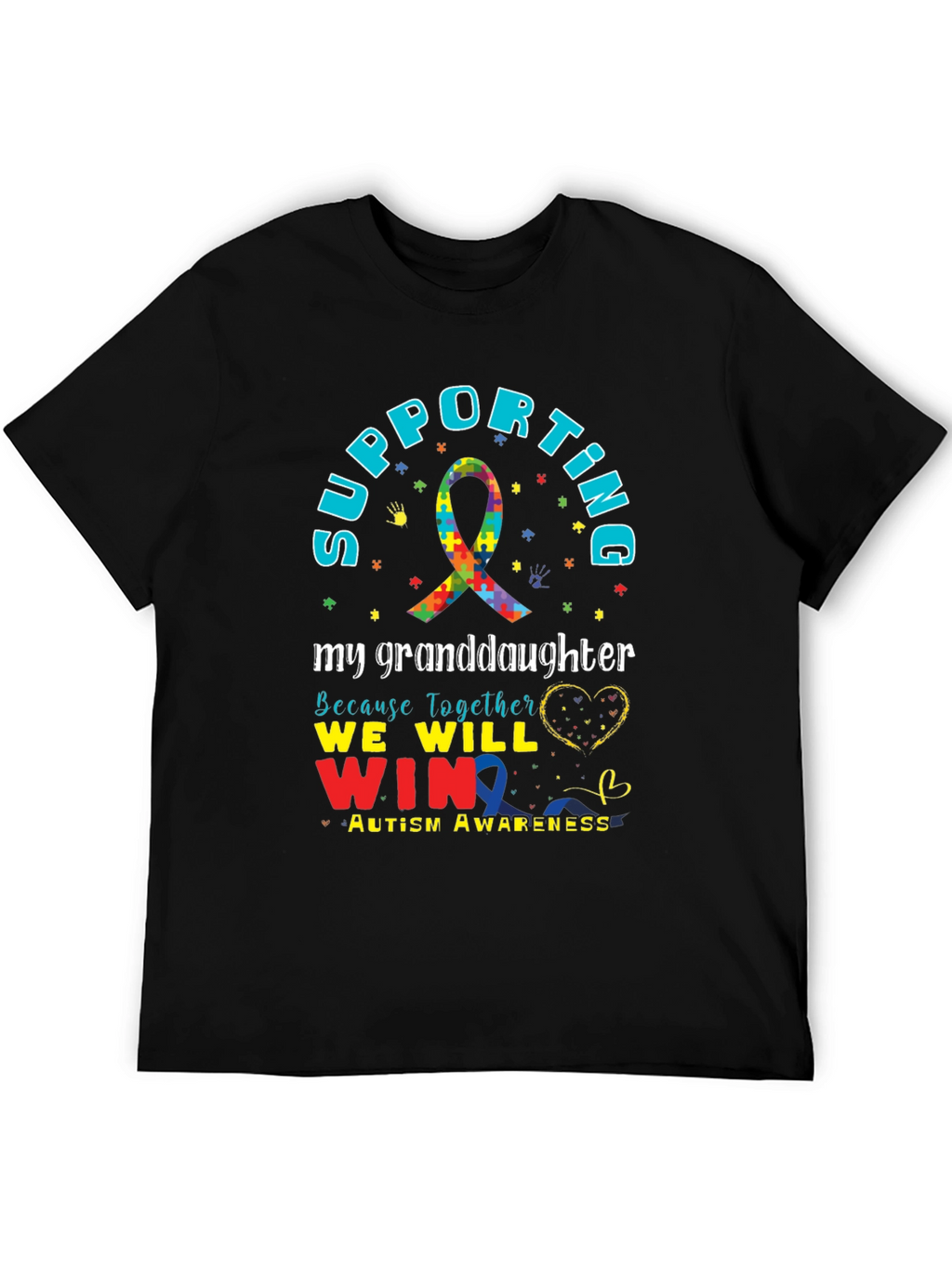 Autism Awareness Supporting My Granddaughter T-Shirt