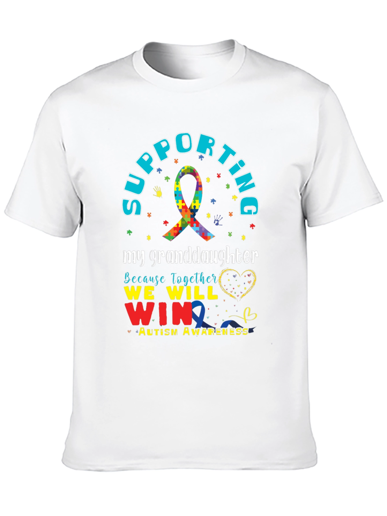 Autism Awareness Supporting My Granddaughter T-Shirt
