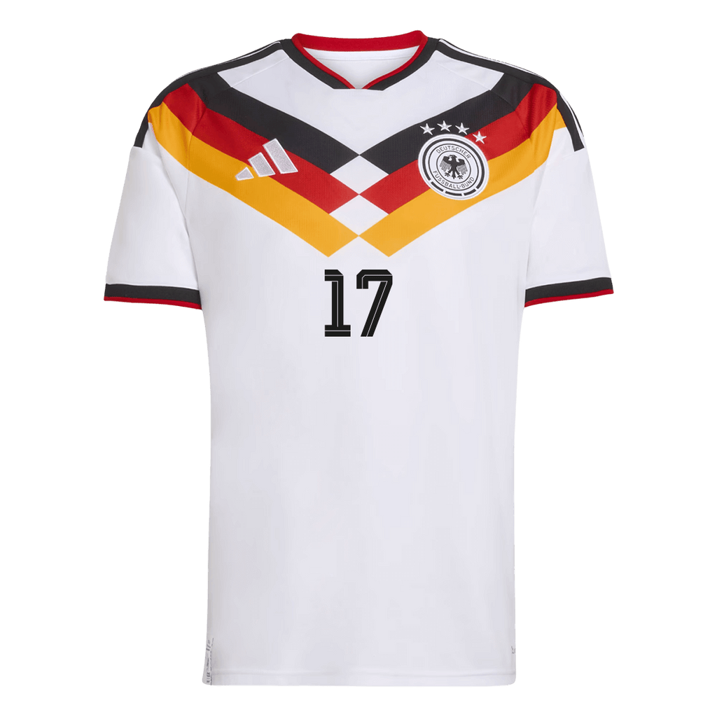 WIRTZ #17 Germany Home Soccer Jersey World Cup 2026 White Back