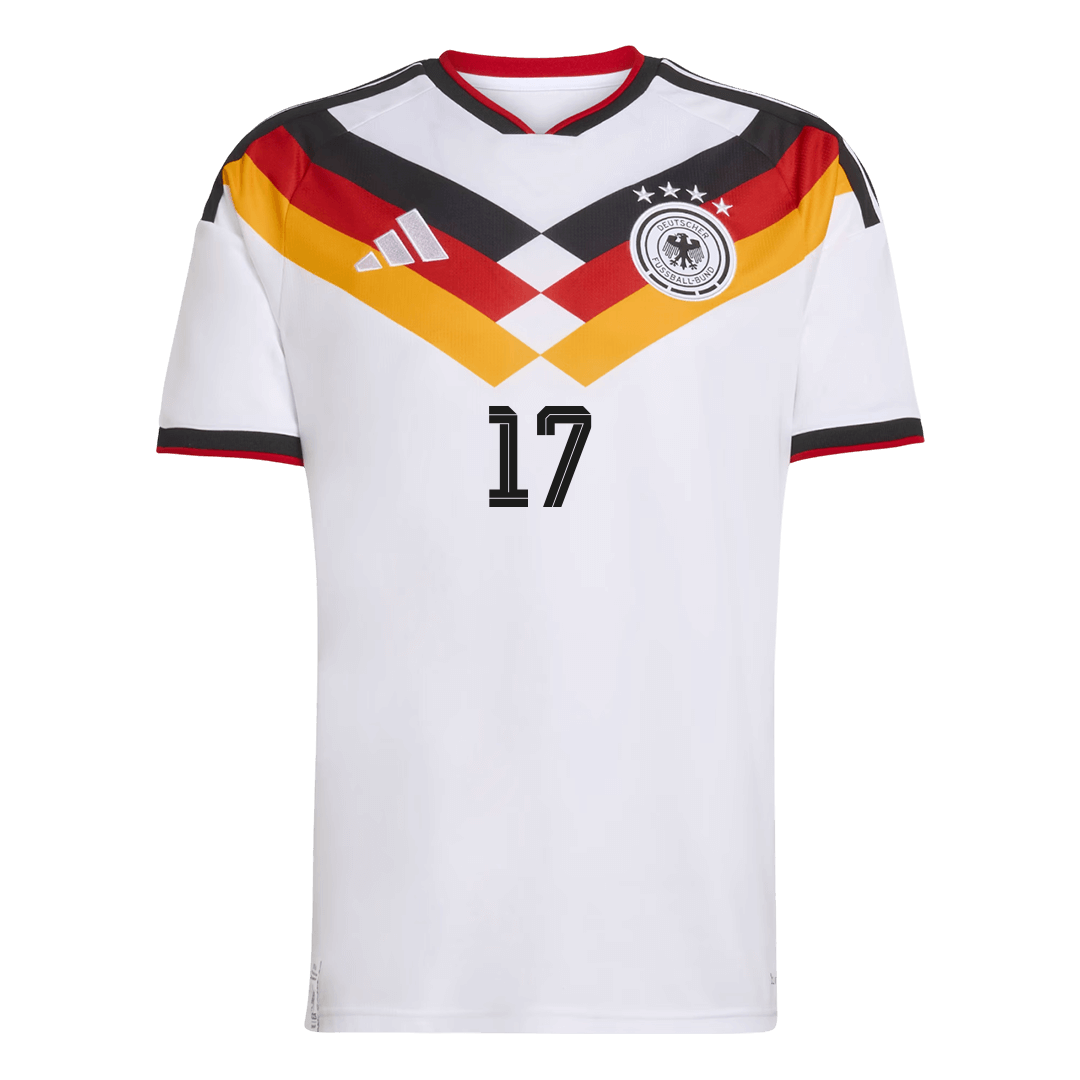 WIRTZ #17 Germany Home Soccer Jersey World Cup 2026 White Back