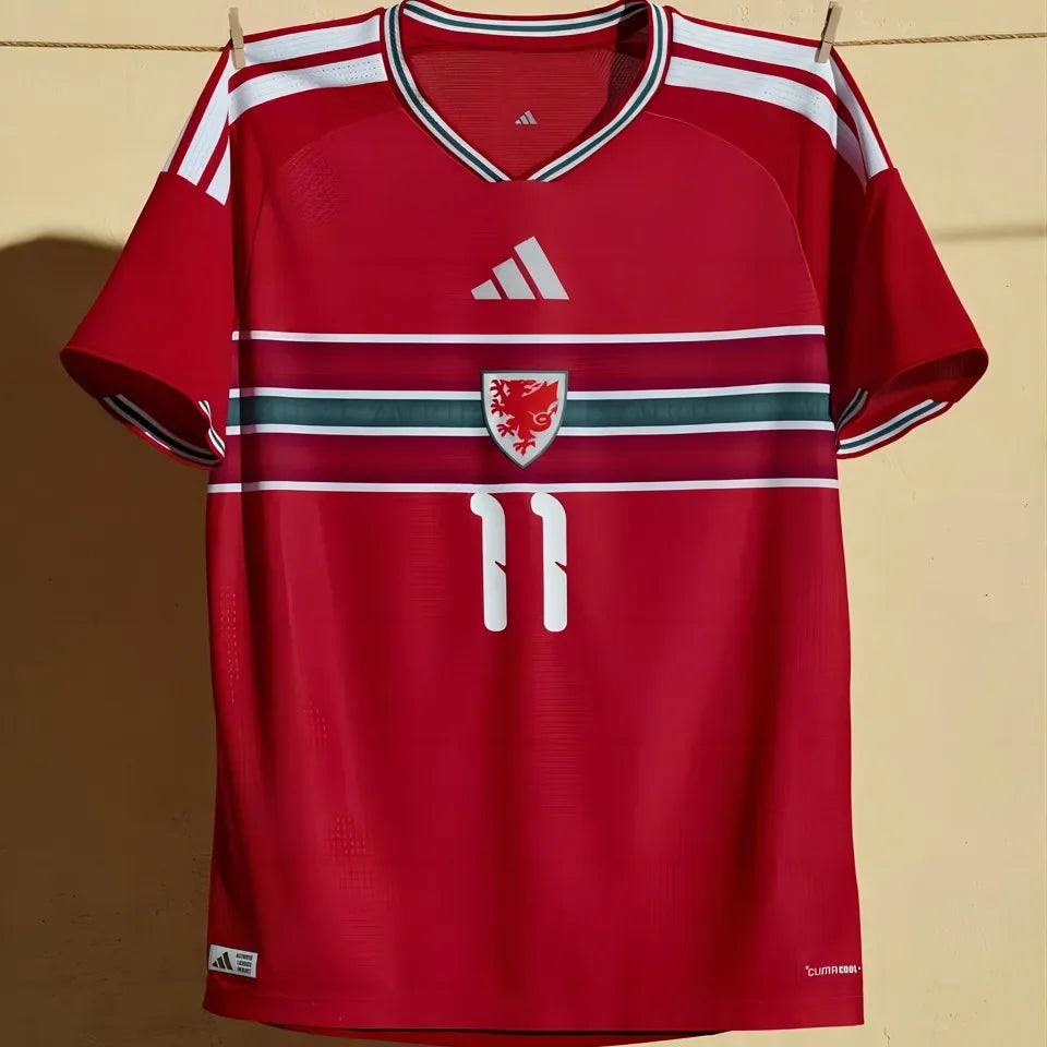 2026/27 Wales Home Red Fans Soccer Jersey Detail 2