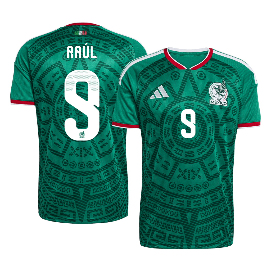Raúl#9 Mexico Home Soccer Jersey World Cup 2026 Green Front