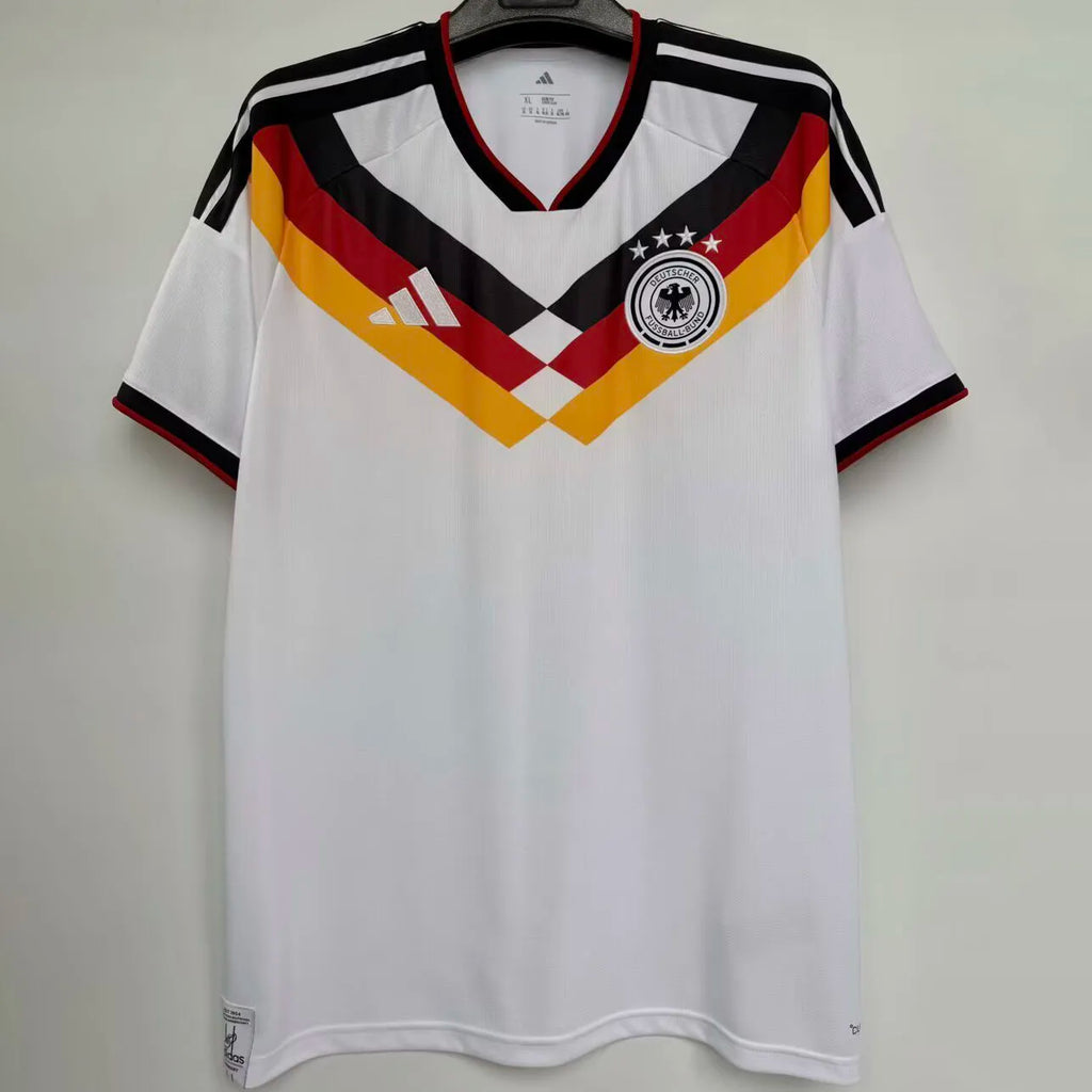 2026/27 Germany 1:1 Quality Home White Fans Soccer Jersey Detail 1