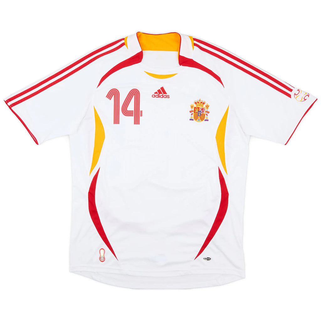 Alonso #14 Retro Spain Away Jersey World Cup 2006 Back
