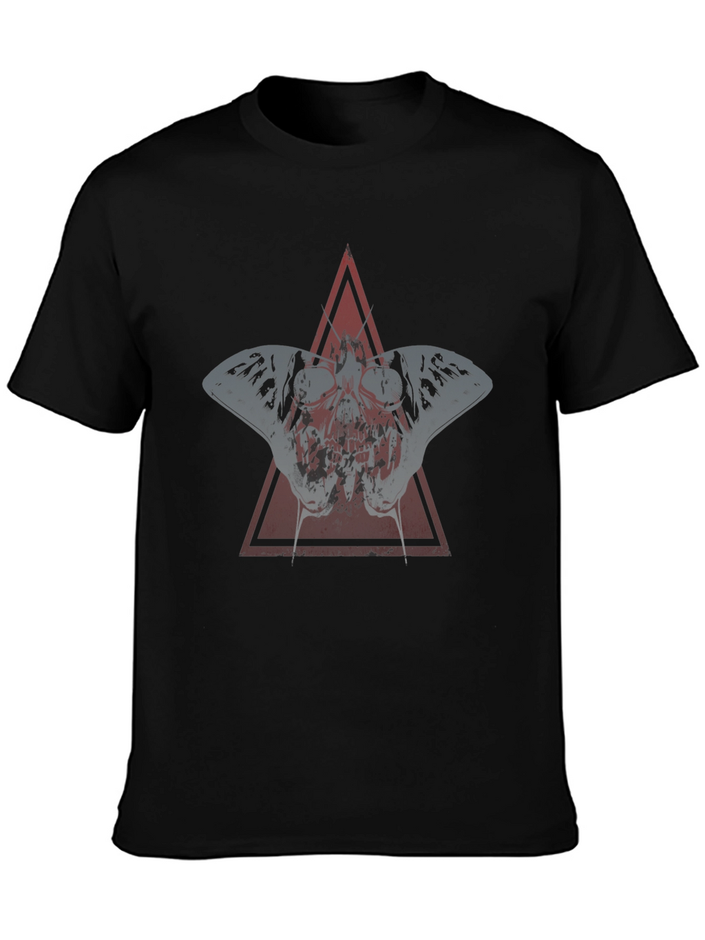 Skull Butterfly Graphic Tee - Edgy Style