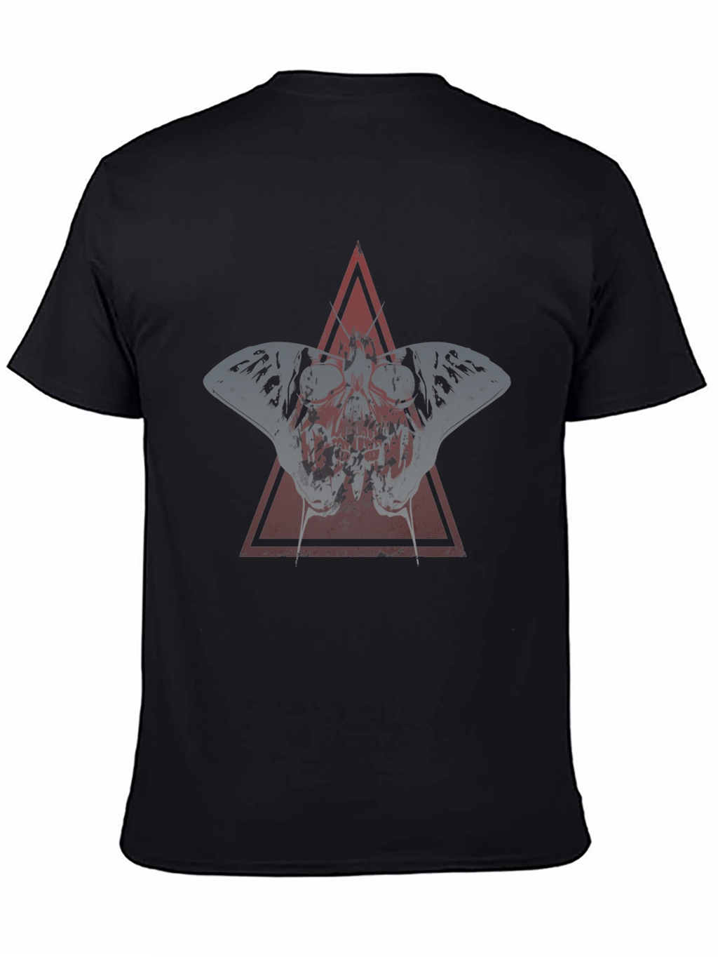 Skull Butterfly Graphic Tee - Edgy Style