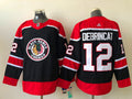 Men's Chicago Blackhawks Alex Debrincat #12 Black Breakaway Jerseys