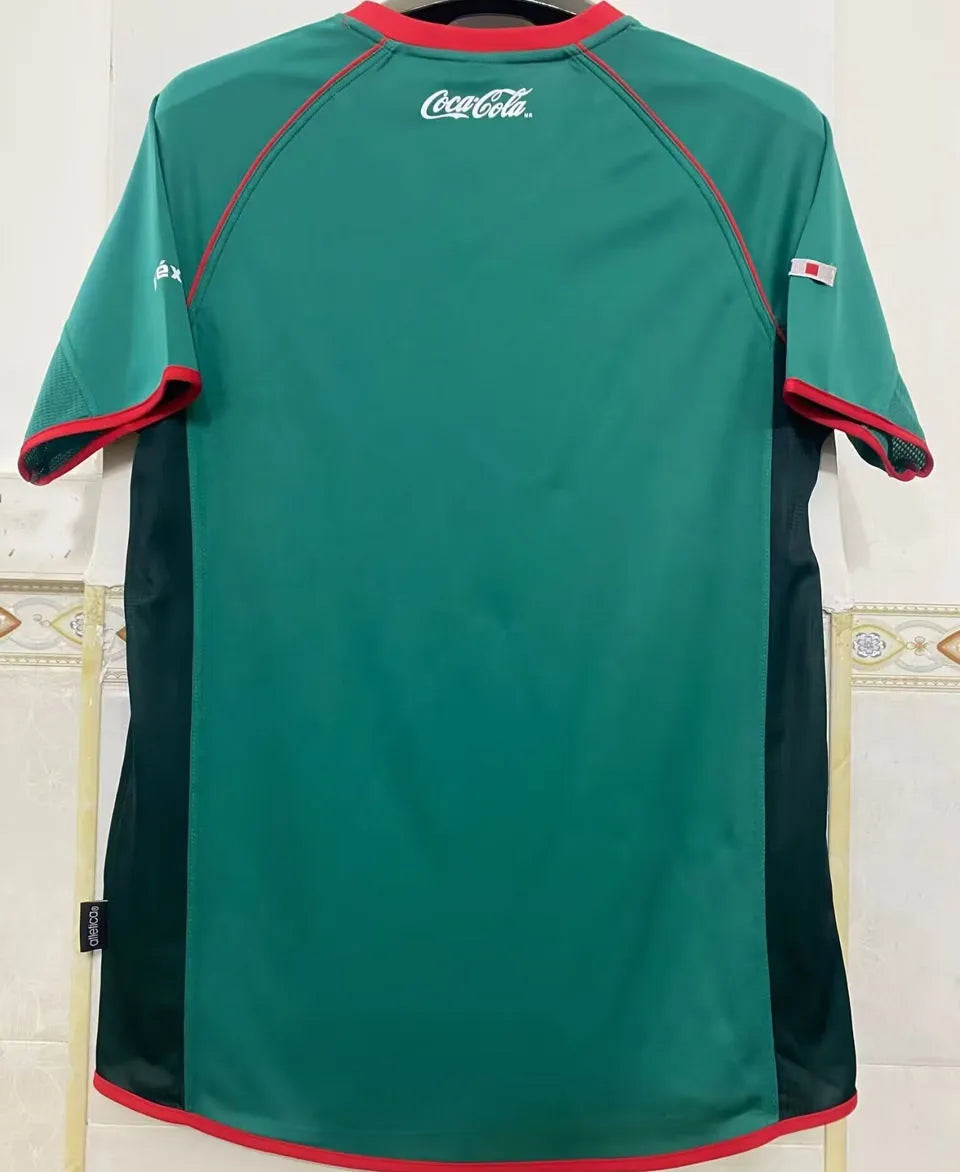 2002 Mexico Home Green Retro Soccer Jersey Back