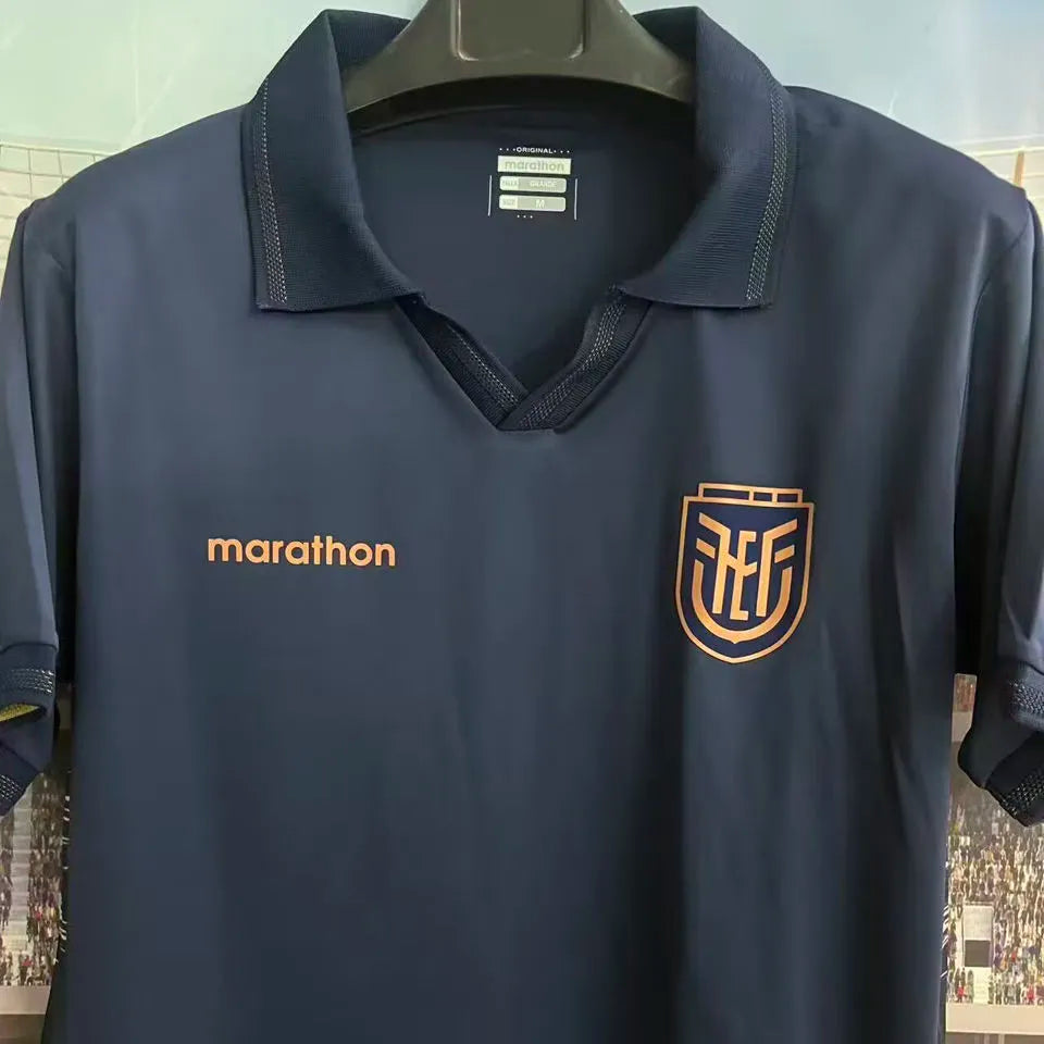 2026/27 Ecuador Third Fans Soccer Jersey (Have Right Patch 有右臂章 白底黑字） Detail 2