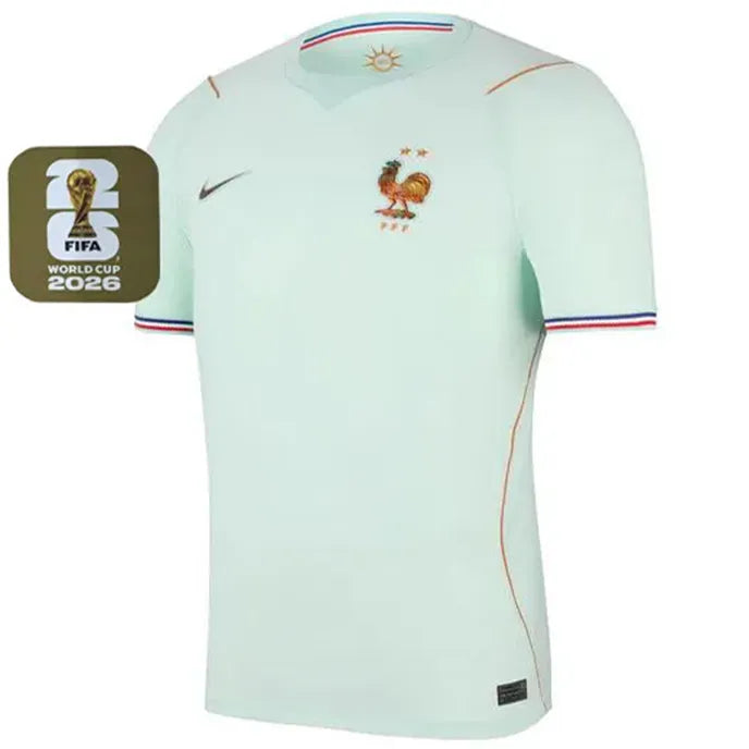 2026/27 France 1:1 Quality Away Fans Soccer Jersey (Have Right Patch 有右臂章 金底白字） Front