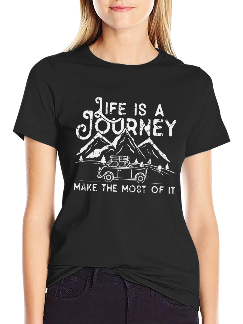 Life is a Journey Graphic Tee - Black