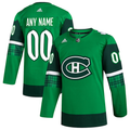 Men's Montreal Canadiens Kelly Green St. Patrick's Day Custom Jerseys