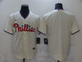 Men's Philadelphia Phillies Beige Replica Blank Jerseys