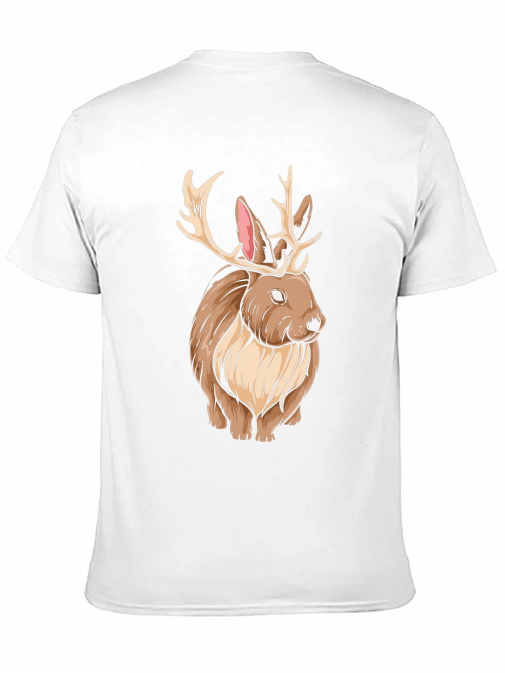 Rabbit with Antlers Graphic Tee - Unique Animal Print
