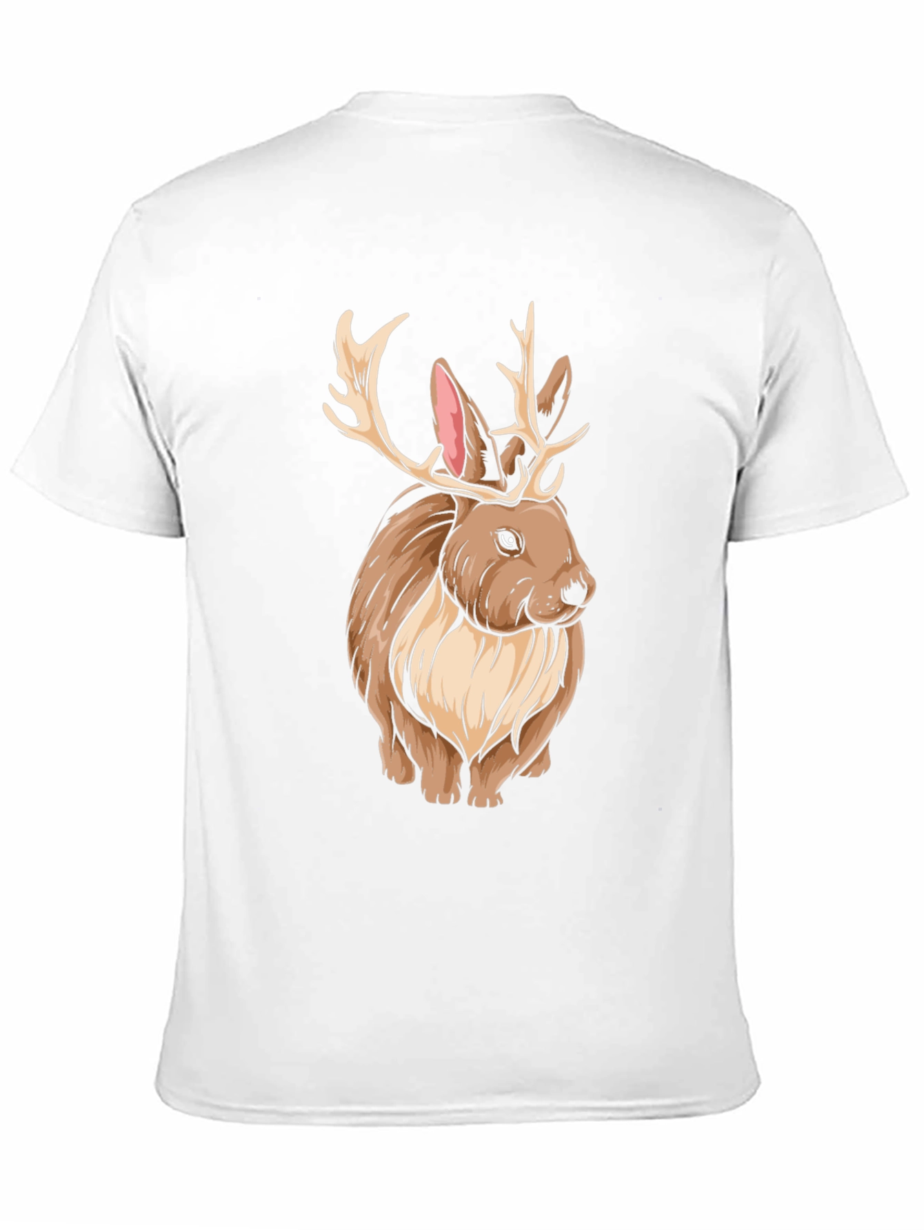 Rabbit with Antlers Graphic Tee - Unique Animal Print