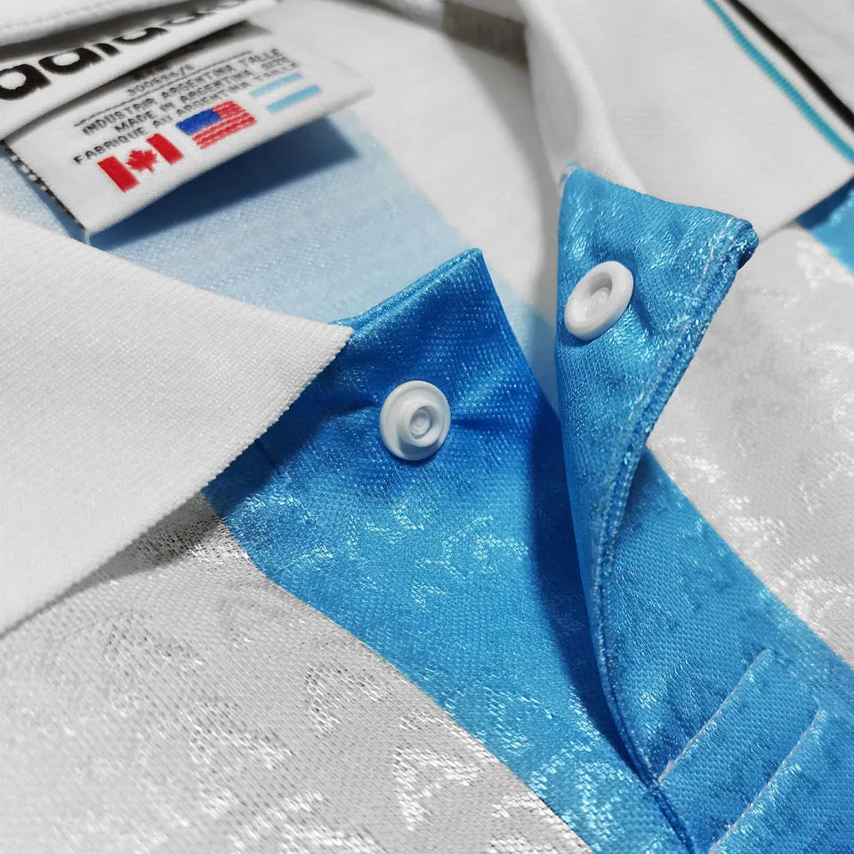 1996/97 Argentina Home Retro Soccer Jersey Detail 2