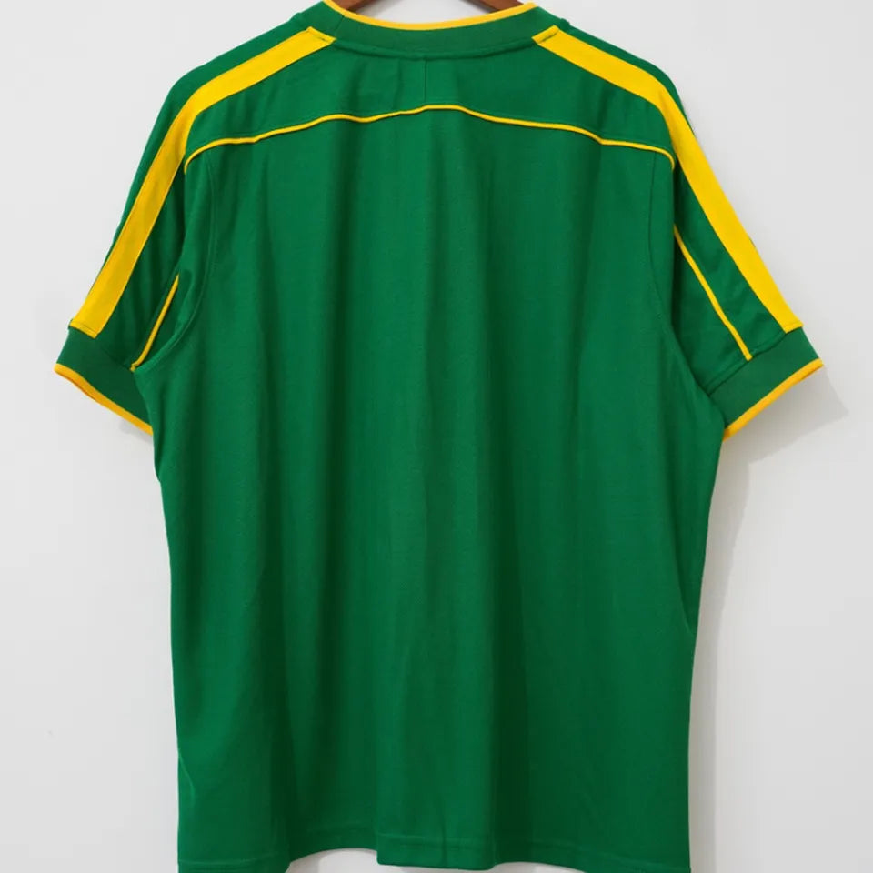 1998 Brazil GK Green Retro Soccer Jersey Back