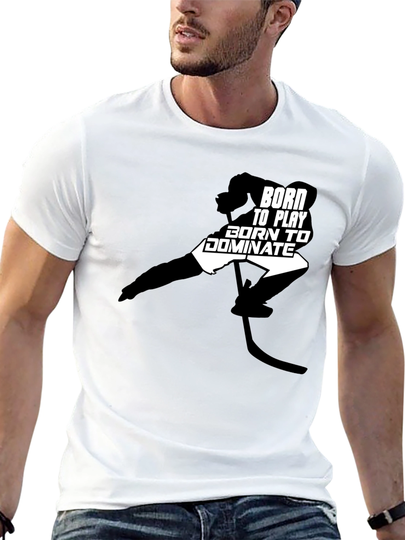 Born to Play Dominate Hockey Graphic Tee