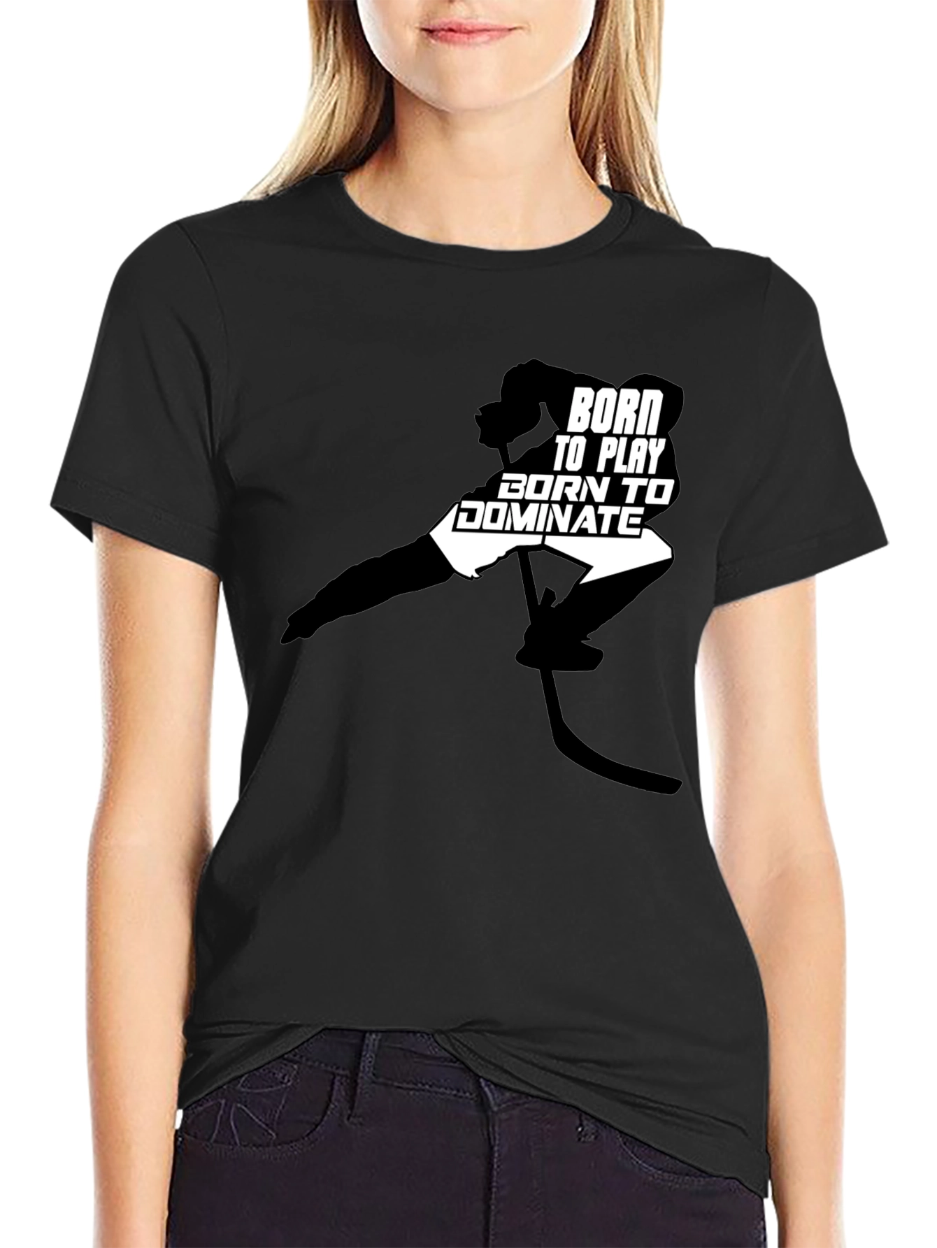 Born to Play Dominate Hockey Graphic Tee