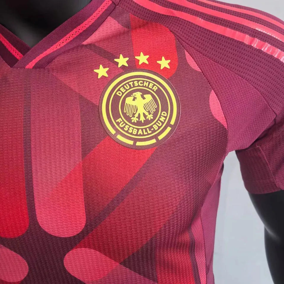 2025/26 Germany Red Player Version Soccer Jersey Detail 2