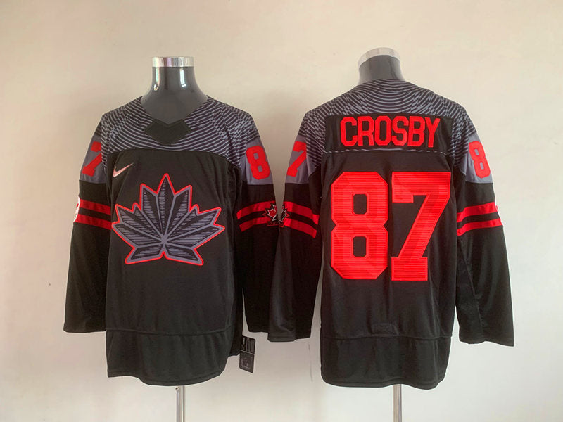Men's Toronto Maple Leafs Sidney Crosby #87 Black Player Game Jerseys