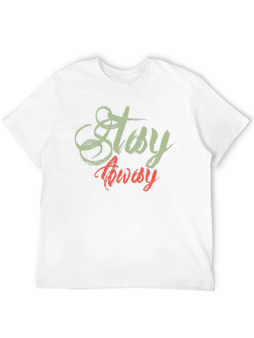 Stay Away Graphic Print Black T-Shirt