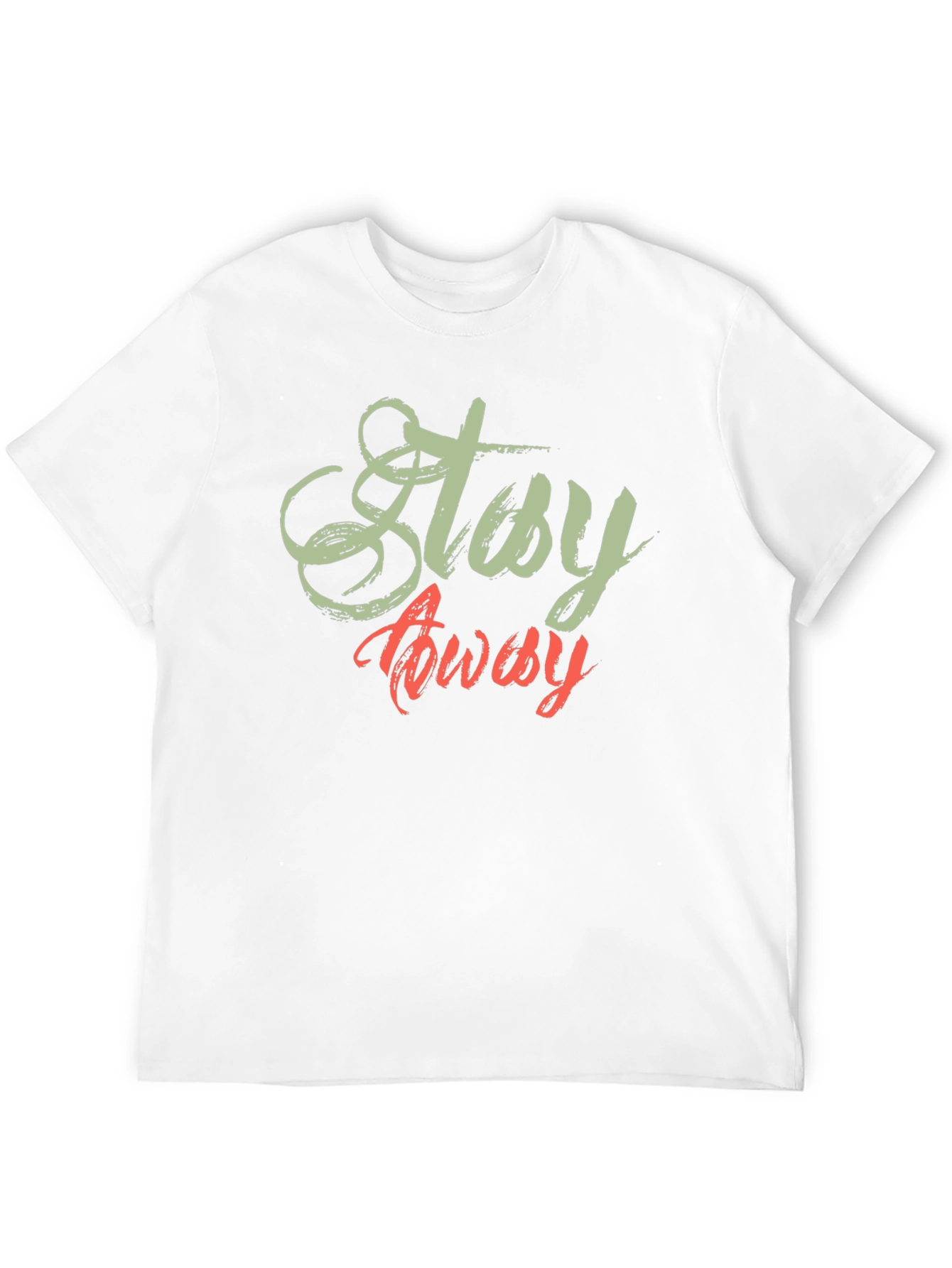 Stay Away Graphic Print Black T-Shirt