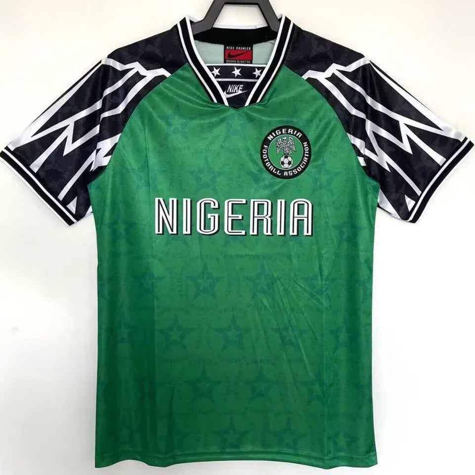 1994/95 Nigeria Home Green Retro Soccer Jersey Front
