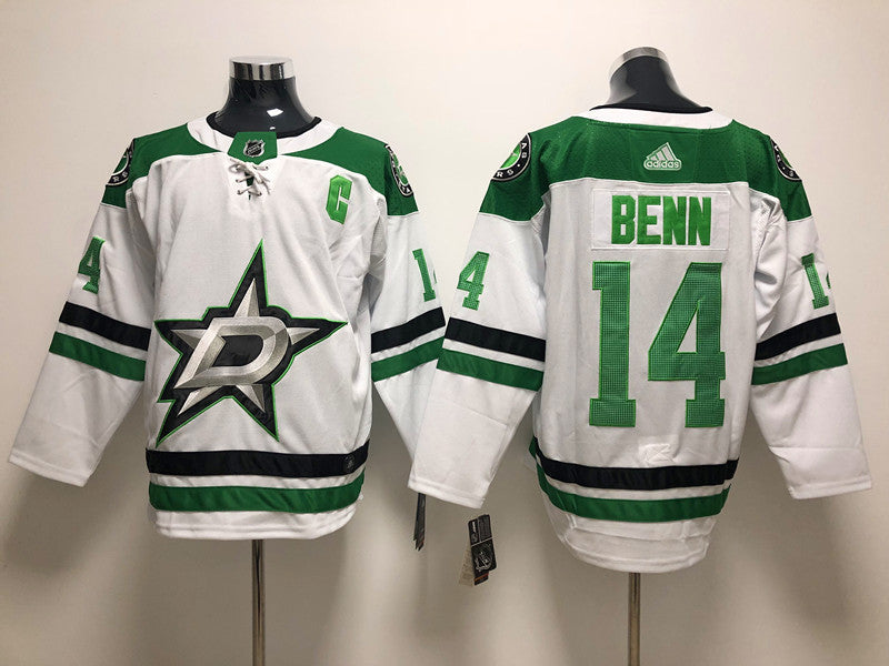 Men's Dallas Stars Jamie Benn #14 White Breakaway Player Jerseys
