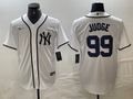 Men's New York Yankees Aaron Judge #99 White Limited Game Jerseys
