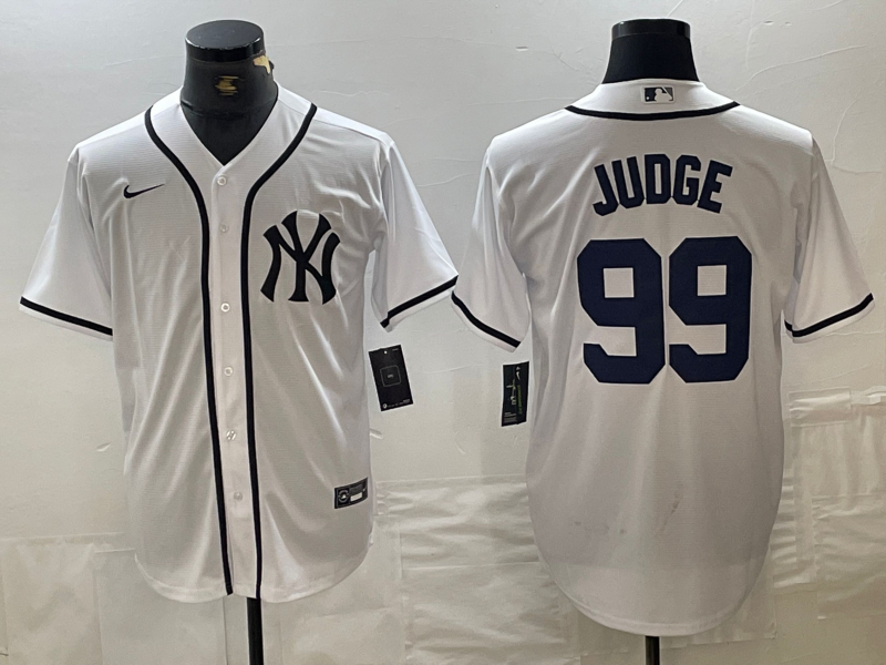 Men's New York Yankees Aaron Judge #99 White Limited Game Jerseys