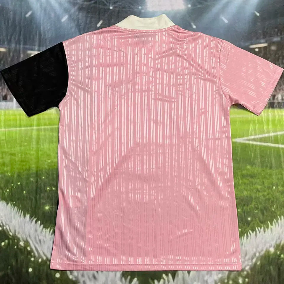 1996 AD x oasis x Bolt Makers Arms Pink Retro Fans Soccer Jersey Back