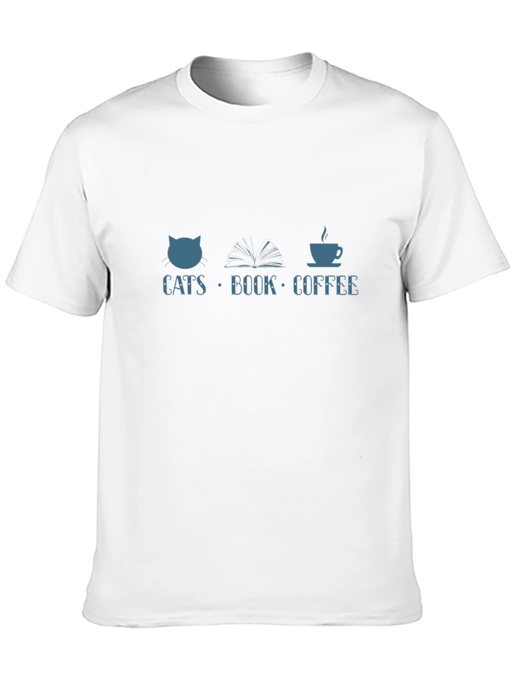 Cats Book Coffee T-Shirt