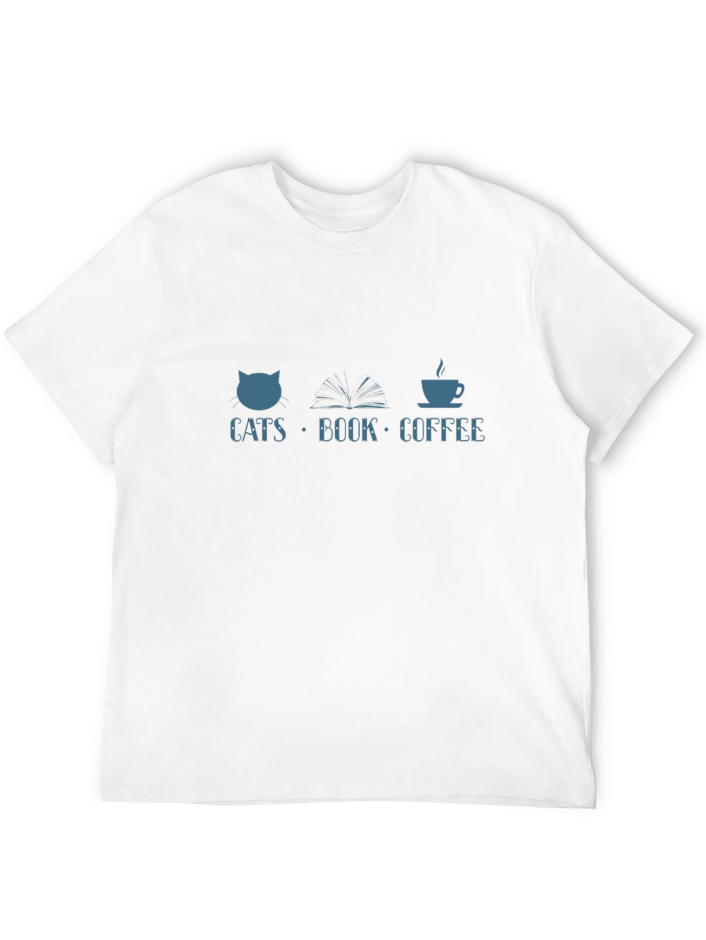 Cats Book Coffee T-Shirt