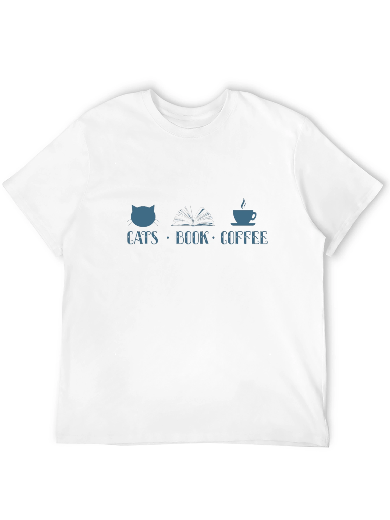Cats Book Coffee T-Shirt
