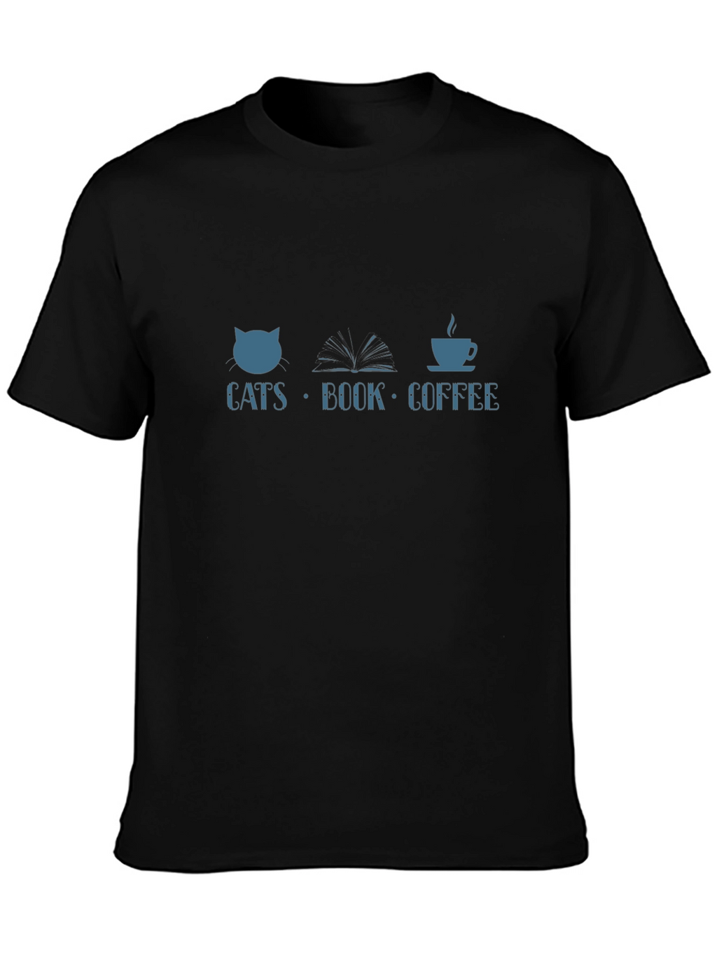 Cats Book Coffee T-Shirt