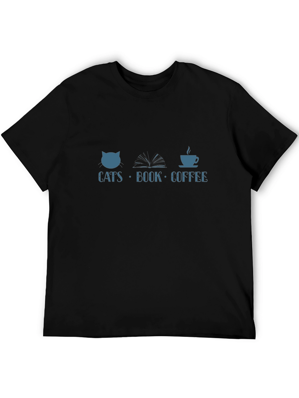 Cats Book Coffee T-Shirt
