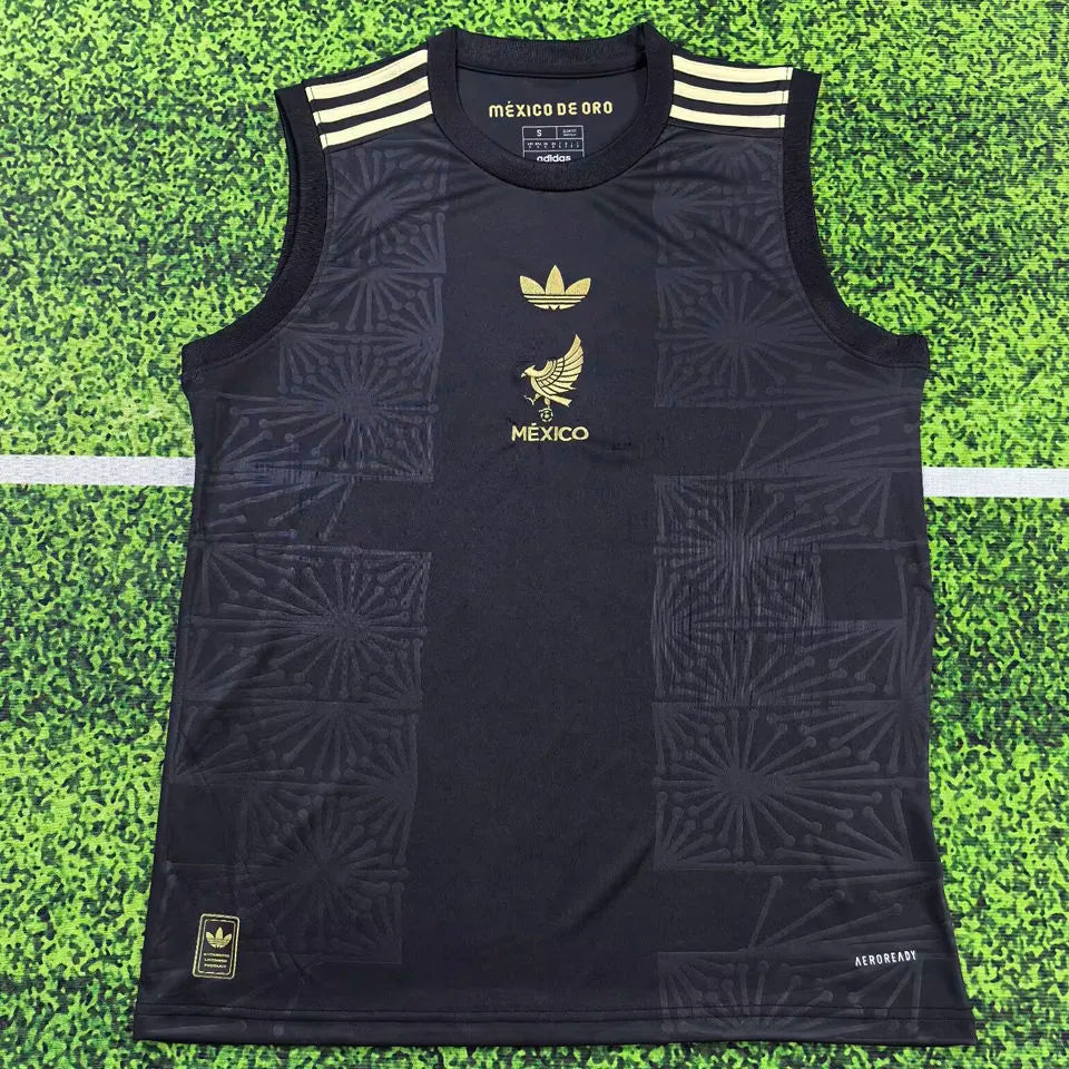 2025 Mexico Black Special Edition México de Oro Vest Jersey Front