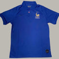 France 100th Anniversary Edition Blue Retro Soccer Jersey Front
