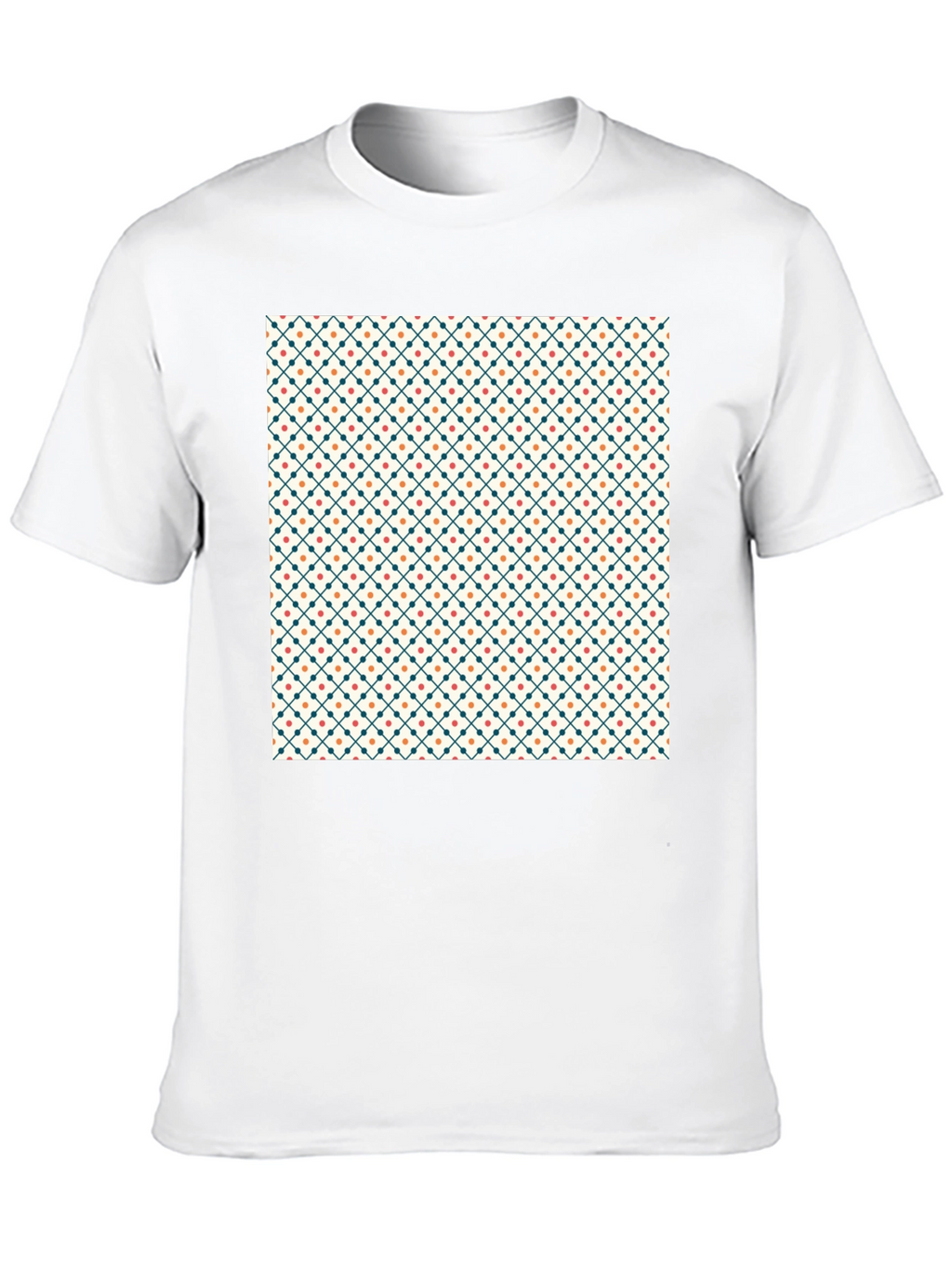 Stylish Geometric Pattern Black Tee