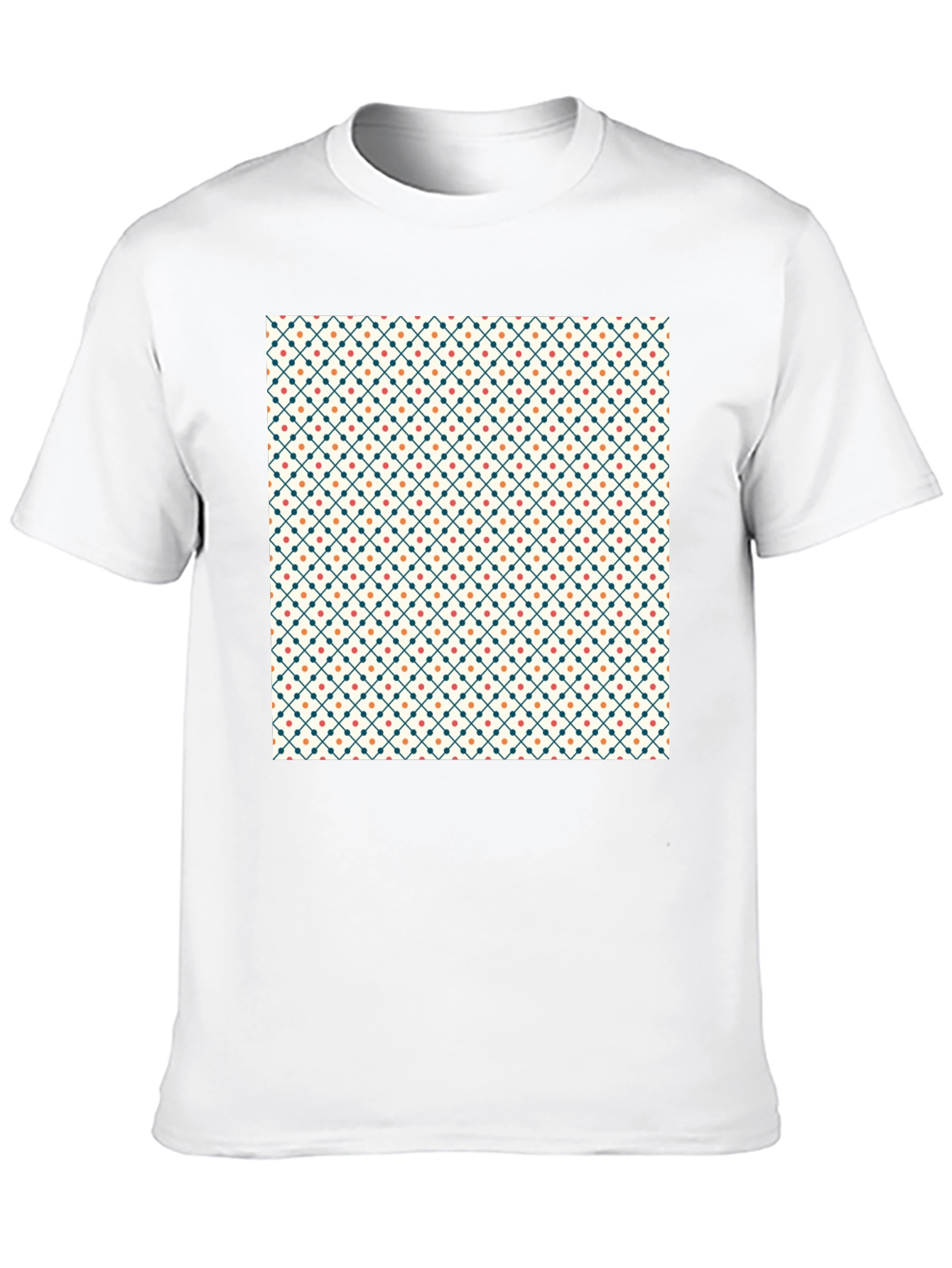 Stylish Geometric Pattern Black Tee